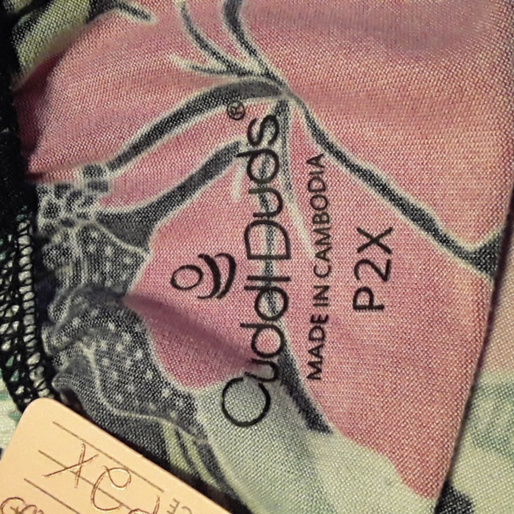 P2X Cuddle Duds Tropical Wide Leg Capri Night Pants - Picture 9 of 10